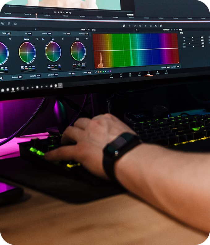 Abstract 3D rendering with vibrant colors